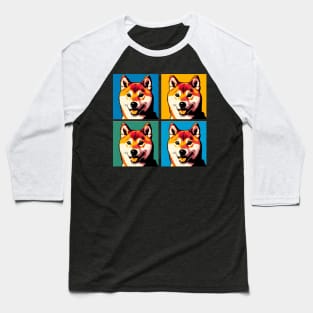 Shiba Inu Pop Art - Dog Lover Gifts Baseball T-Shirt